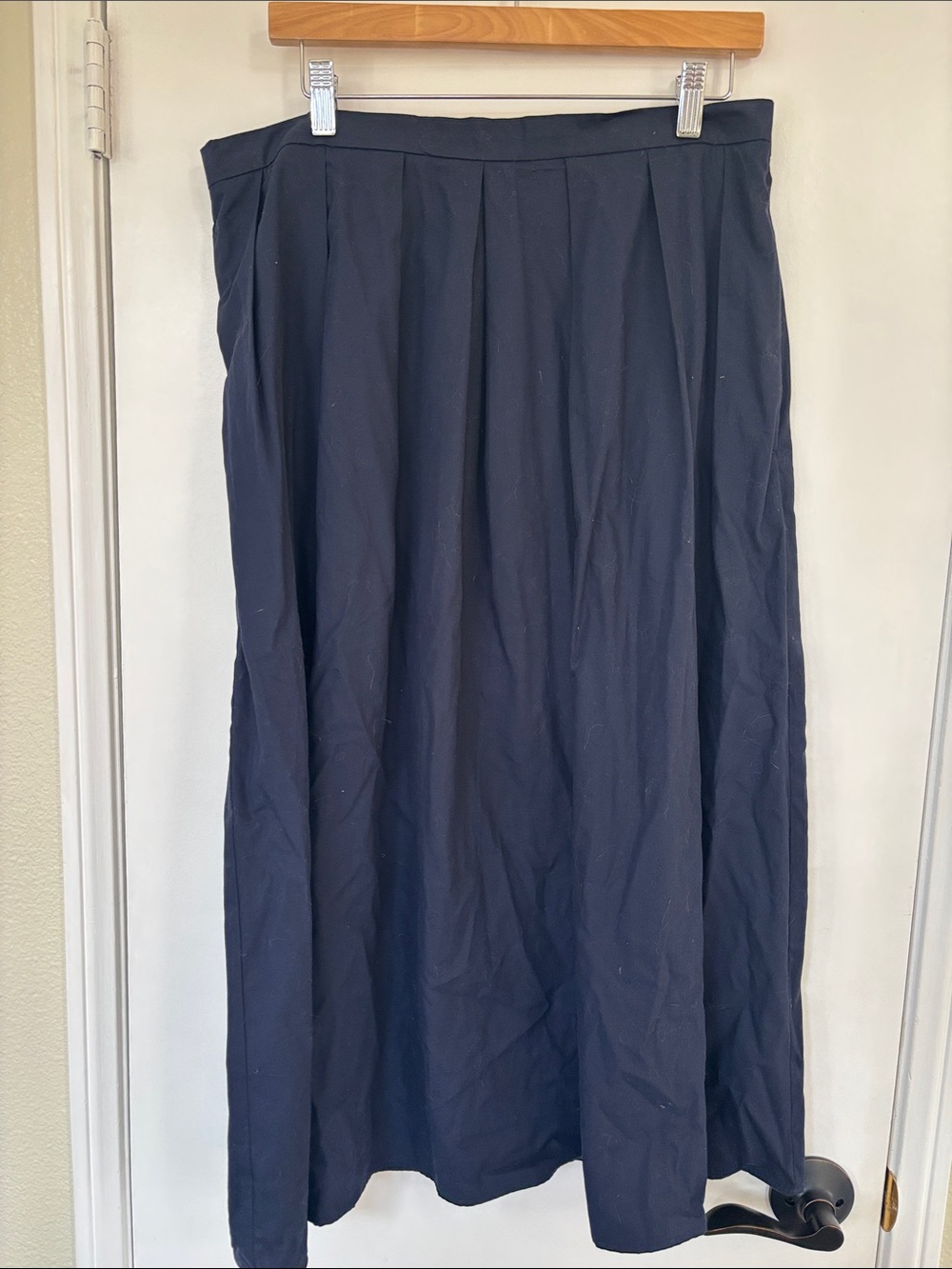 Banana Republic Navy Maxi Pleated Skirt